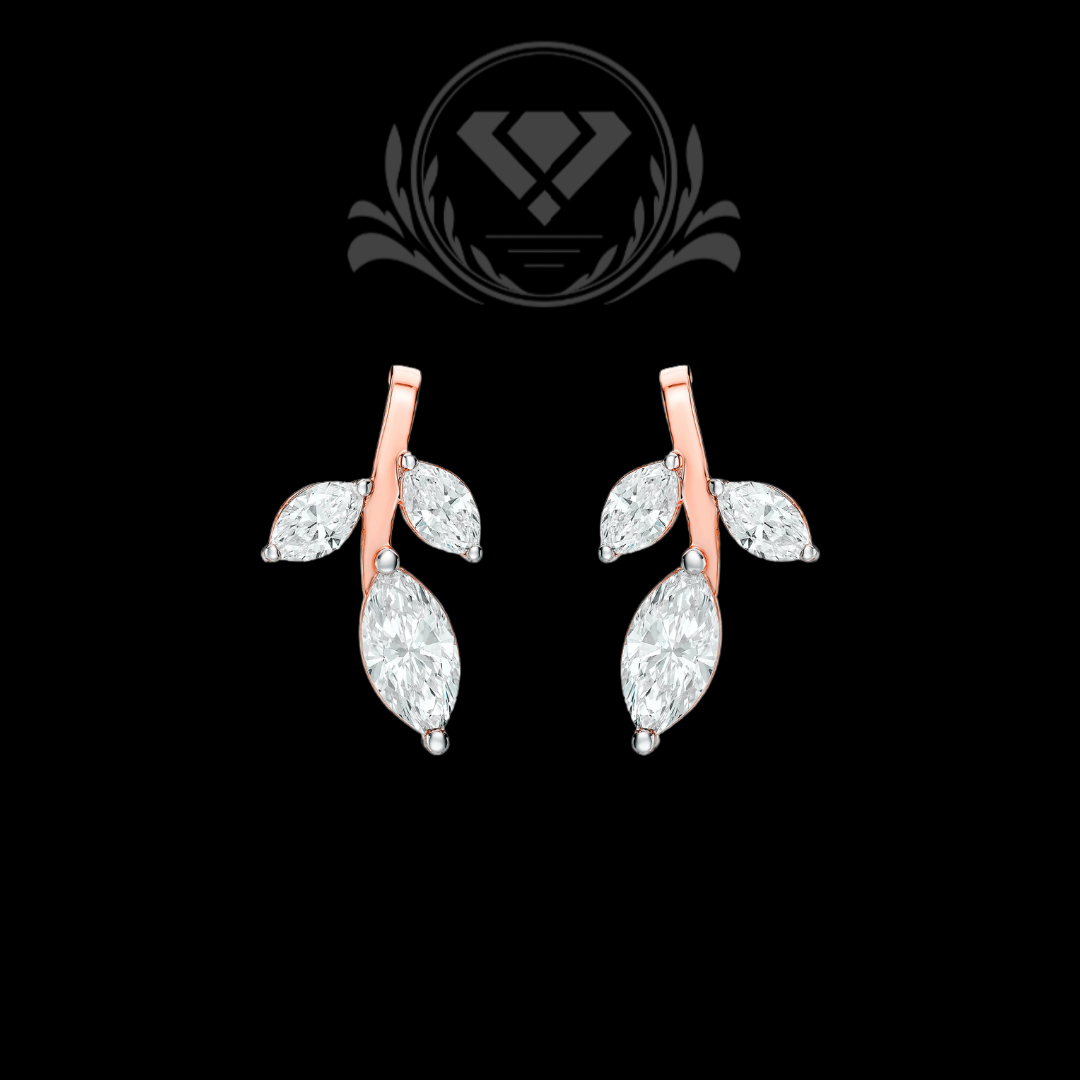 Olivete Vine rose gold earrings