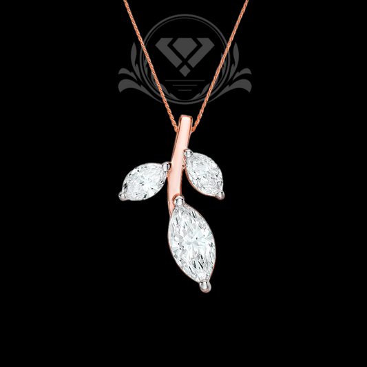 Olivete Vine rose gold pendant