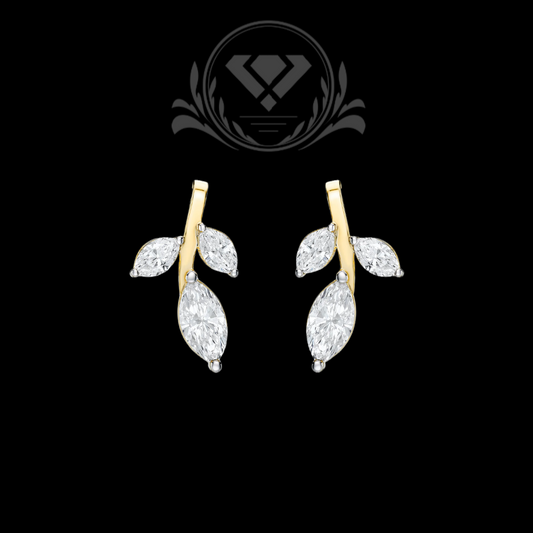 Olivete Vine yellow gold earrings