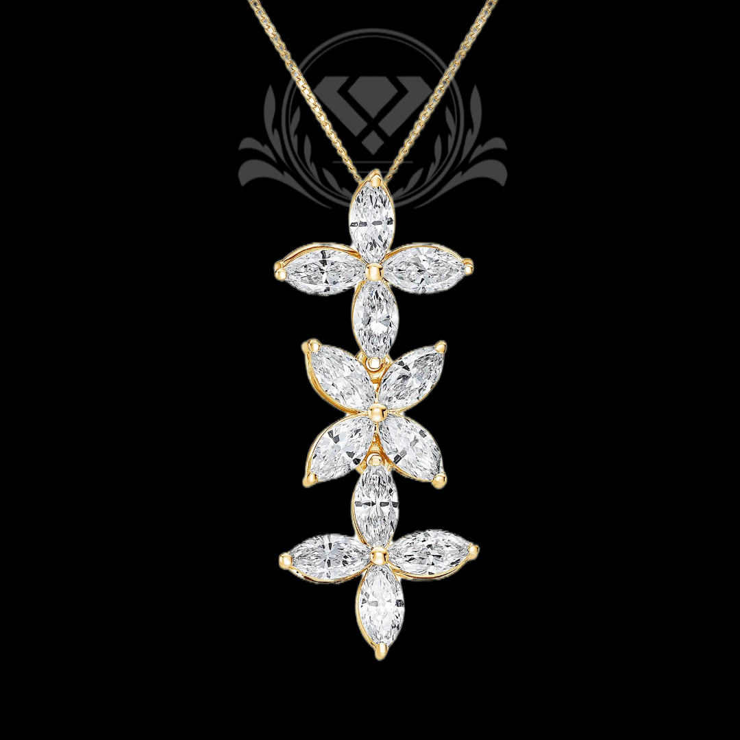 Olivete Triple Flower Pendant