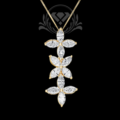 Olivete Triple Flower Pendant