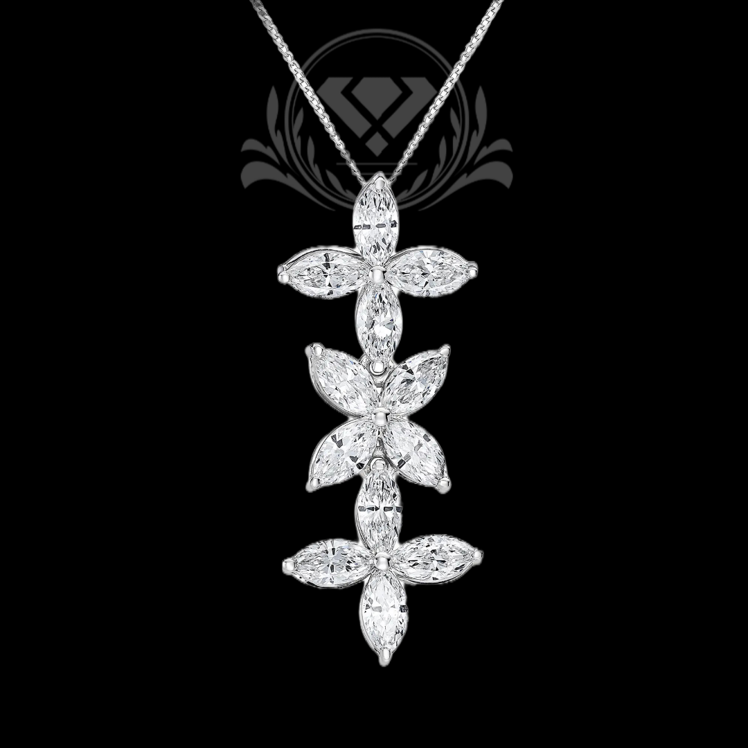 Olivete Triple Flower Pendant