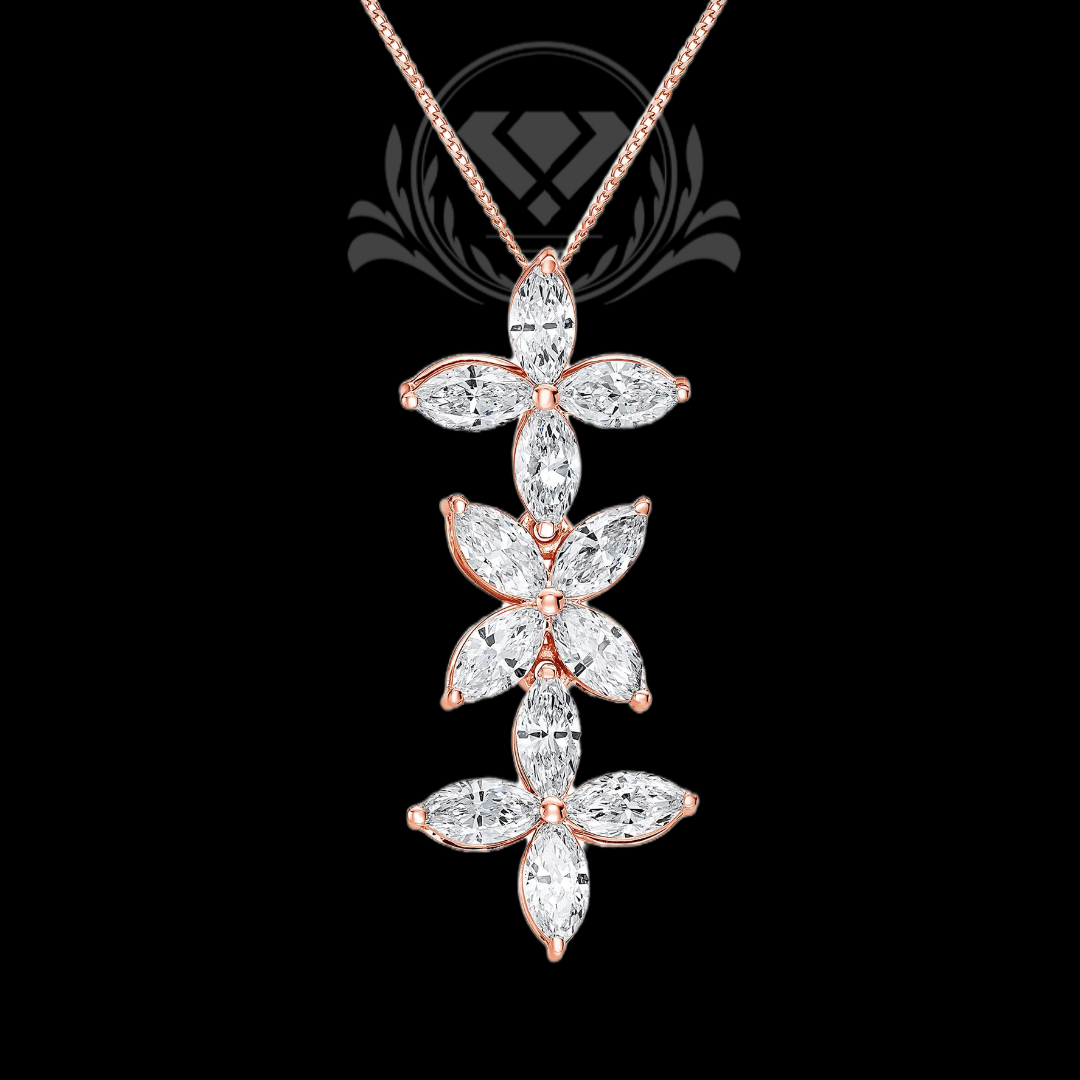 Olivete Triple Flower Pendant