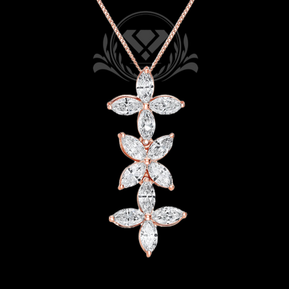 Olivete Triple Flower Pendant